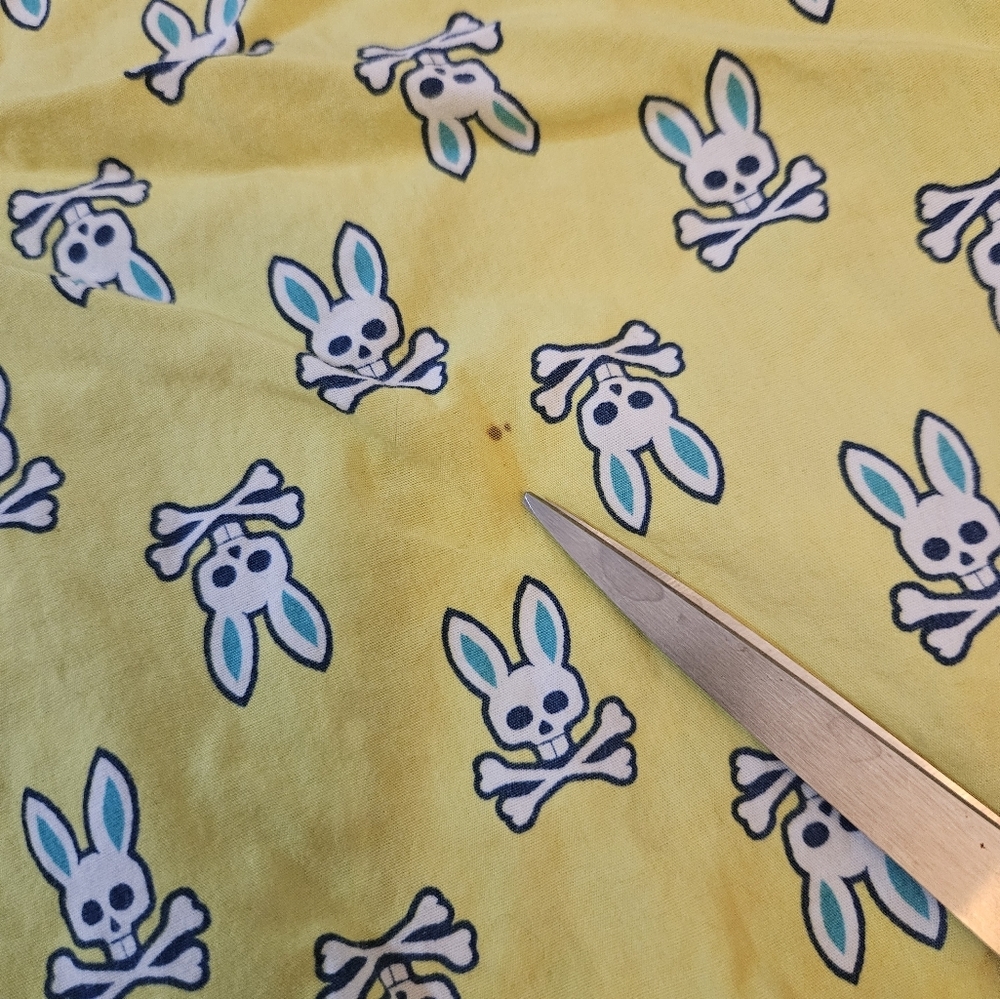 Psycho Bunny Mens Lounge / Sleep Shorts Yellow All Over Bunny Print Large - Picture 7 of 8
